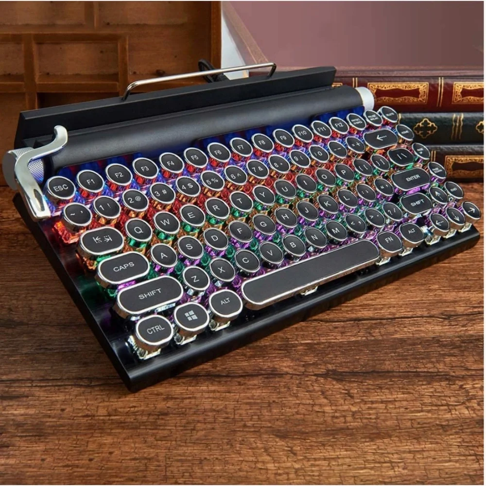 Bluetooth retro typewriter keyboard